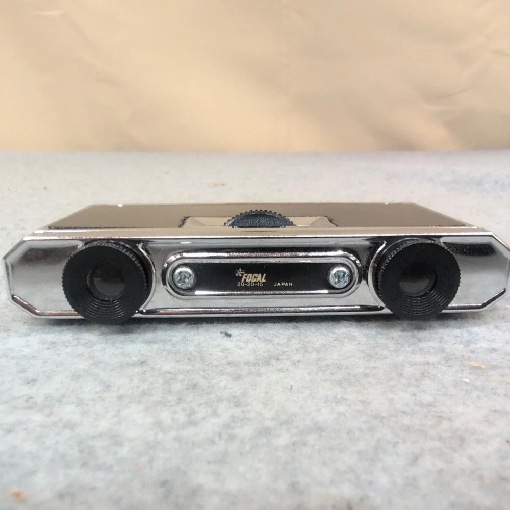 Focal 2.5x25mm Folding Opera Glass Binoculars Chrome Japan 20-20-15 Vintage